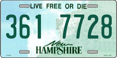 NH license plate 3617728