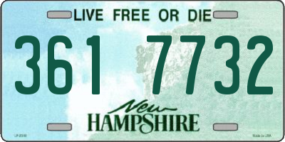 NH license plate 3617732