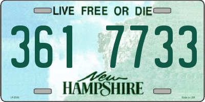 NH license plate 3617733