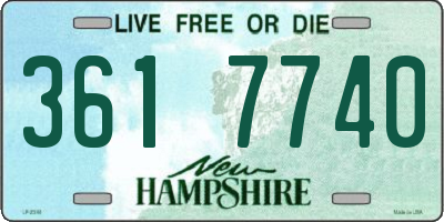 NH license plate 3617740
