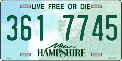 NH license plate 3617745