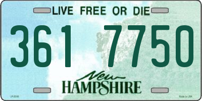 NH license plate 3617750