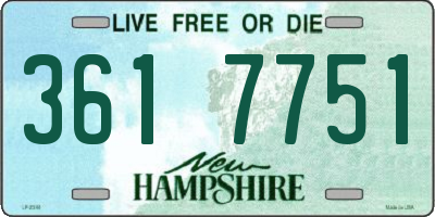 NH license plate 3617751
