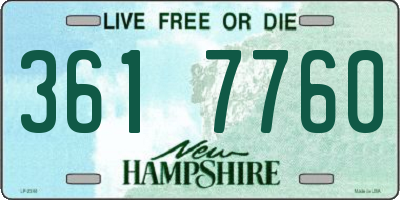 NH license plate 3617760