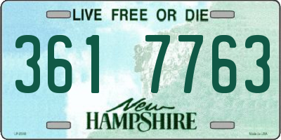 NH license plate 3617763