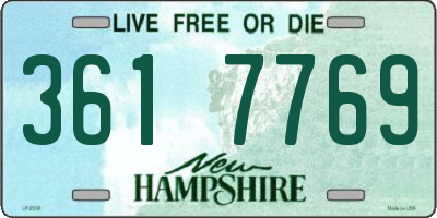 NH license plate 3617769