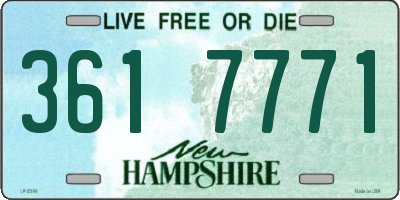NH license plate 3617771