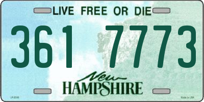 NH license plate 3617773