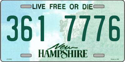 NH license plate 3617776