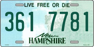 NH license plate 3617781