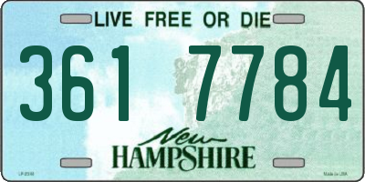 NH license plate 3617784