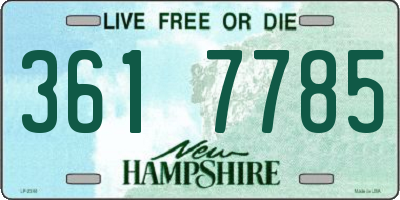 NH license plate 3617785