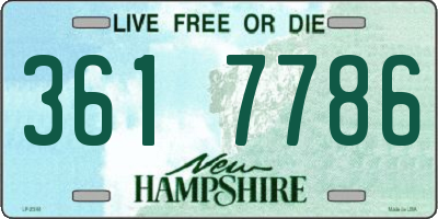 NH license plate 3617786