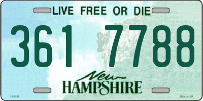 NH license plate 3617788
