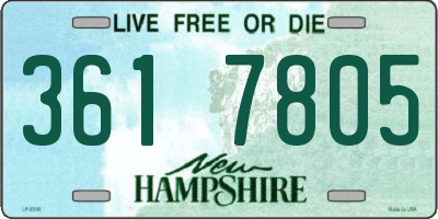 NH license plate 3617805
