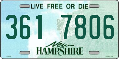 NH license plate 3617806