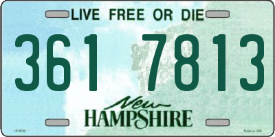 NH license plate 3617813