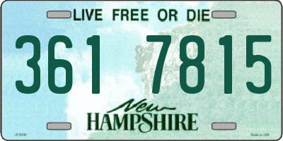 NH license plate 3617815