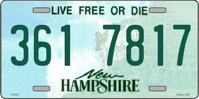 NH license plate 3617817