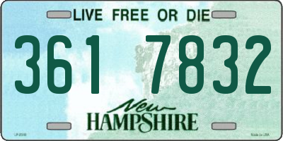 NH license plate 3617832