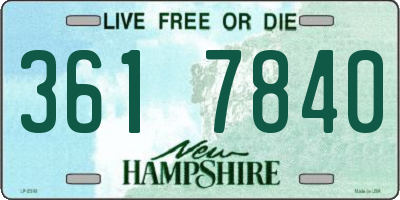 NH license plate 3617840