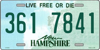 NH license plate 3617841
