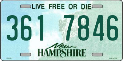 NH license plate 3617846