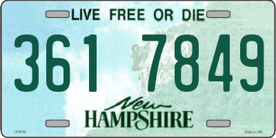 NH license plate 3617849
