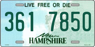 NH license plate 3617850