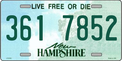 NH license plate 3617852