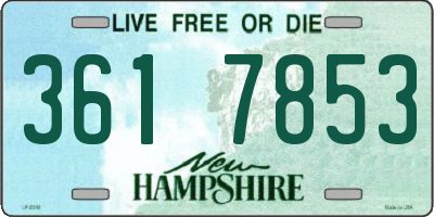 NH license plate 3617853
