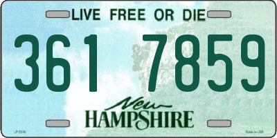 NH license plate 3617859