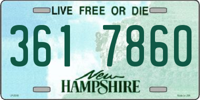 NH license plate 3617860