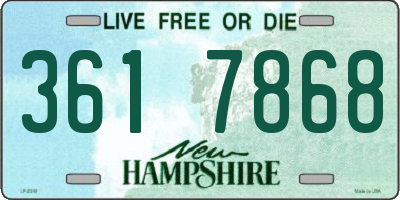 NH license plate 3617868