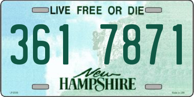 NH license plate 3617871