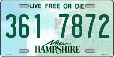 NH license plate 3617872