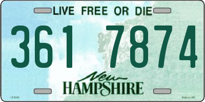 NH license plate 3617874