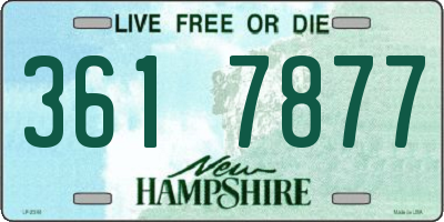 NH license plate 3617877