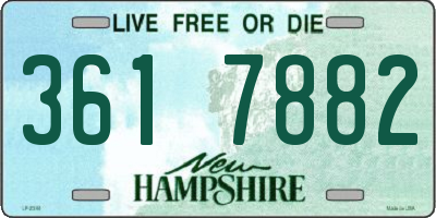 NH license plate 3617882