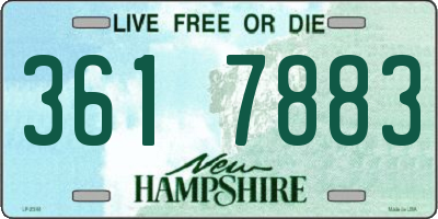 NH license plate 3617883