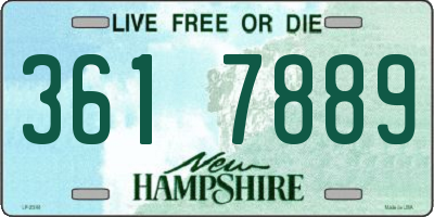 NH license plate 3617889