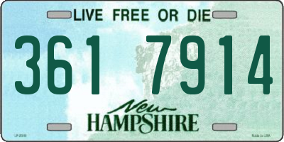 NH license plate 3617914