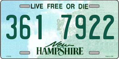 NH license plate 3617922