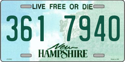 NH license plate 3617940