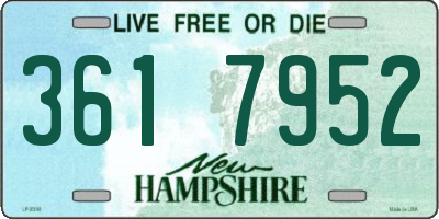 NH license plate 3617952