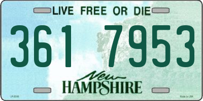 NH license plate 3617953