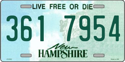 NH license plate 3617954