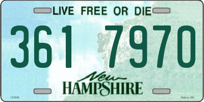 NH license plate 3617970