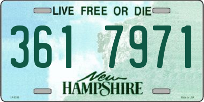 NH license plate 3617971