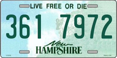 NH license plate 3617972